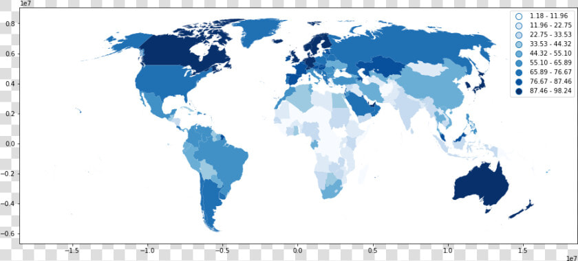 Png   World Population Choropleth Map  Transparent PngTransparent PNG