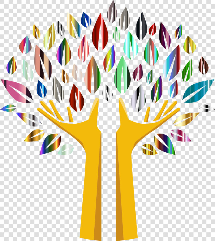 This Free Icons Png Design Of Prismatic Hands Tree   Background Family Reunion Logo  Transparent PngTransparent PNG