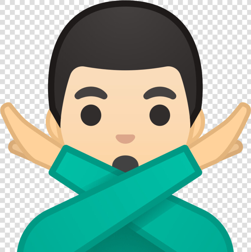 Man Gesturing No Light Skin Tone Icon   Girl Boy Man Woman  HD Png DownloadTransparent PNG