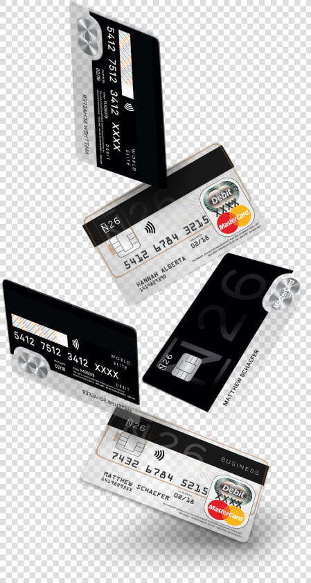 N26 Credit Card Falling Cards Ret   N26 Card Transparent Back  HD Png DownloadTransparent PNG