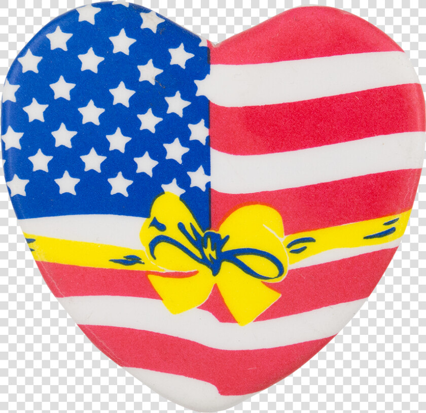 American Flag Heart 2 Cause Button Museum   Unique American Flag Drawing  HD Png DownloadTransparent PNG