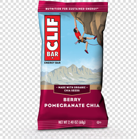 Clif Bar Berry Pomegranate Chia Box 12 Main   Clif Peanut Butter Banana  HD Png DownloadTransparent PNG