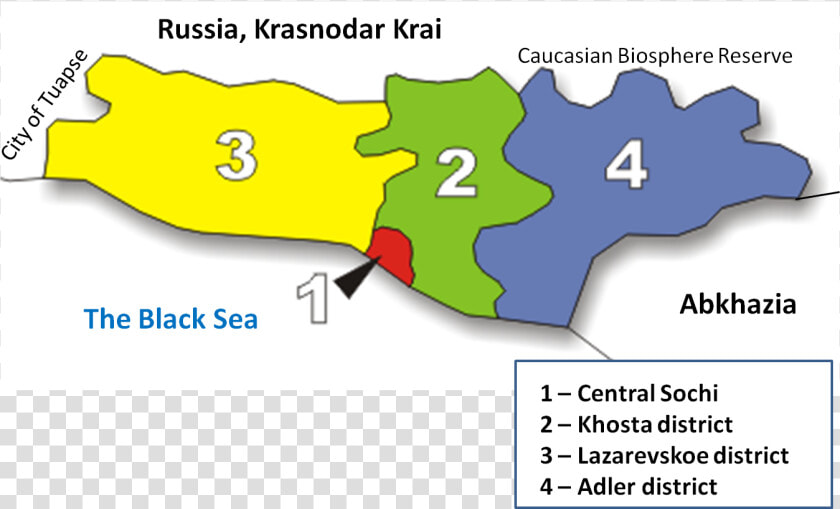 Sochi Administrative Division 2   Карта Районов Города Сочи  HD Png DownloadTransparent PNG