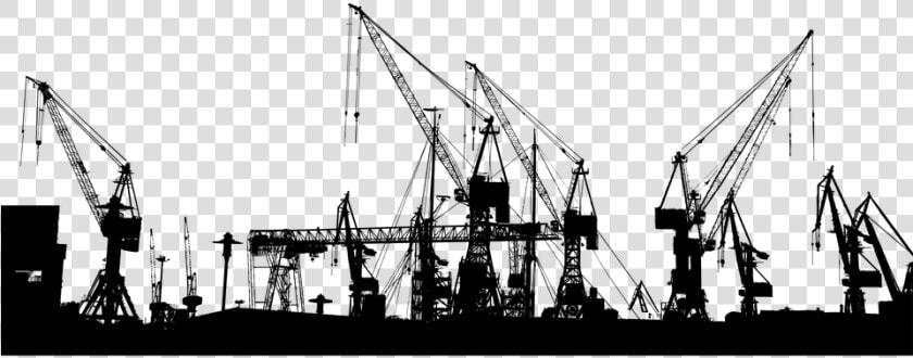 Hamburg Germany Silhouette Cranes Europe City   Industrial Silhouette Png  Transparent PngTransparent PNG