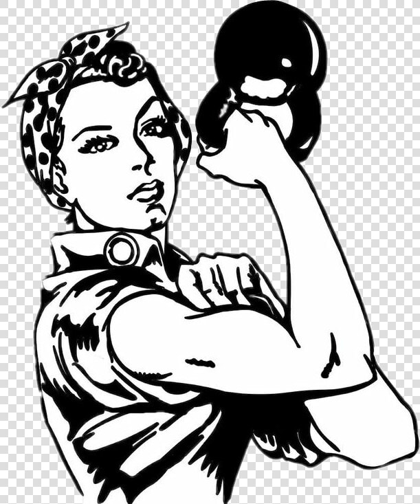  woman  work  wecandoit  strong  strongwoman  tumblr   Strong Woman Clipart Black And White  HD Png DownloadTransparent PNG