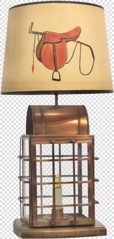 Vintage Copper Lantern Lamp With Cowboy Shade 4759   Lampshade  HD Png DownloadTransparent PNG