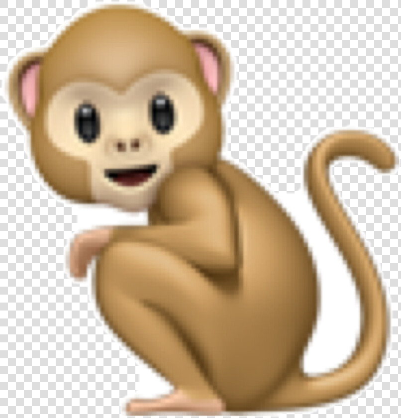 Transparent Emoji Monkey Png   Crouching Monkey Emoji  Png DownloadTransparent PNG