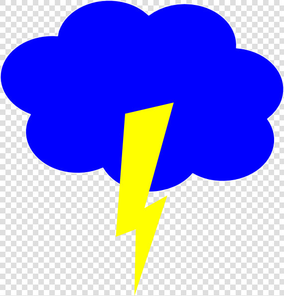 Lightning Cloud Svg Clip Arts   Clipart Blue Cloud With Lightning  HD Png DownloadTransparent PNG