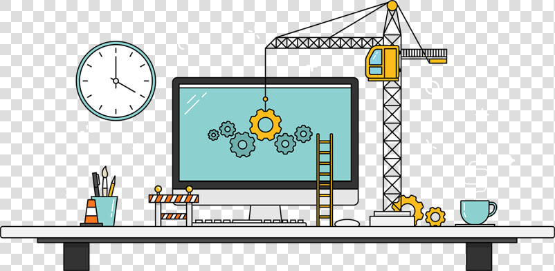 Transparent Website Under Construction Png   Website Under Construction Illustration  Png DownloadTransparent PNG