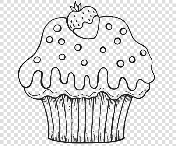 Free Coloring Pages Of Birthday Cupcake Cupcake Coloring   Desenho De Cupcake Para Colorir  HD Png DownloadTransparent PNG