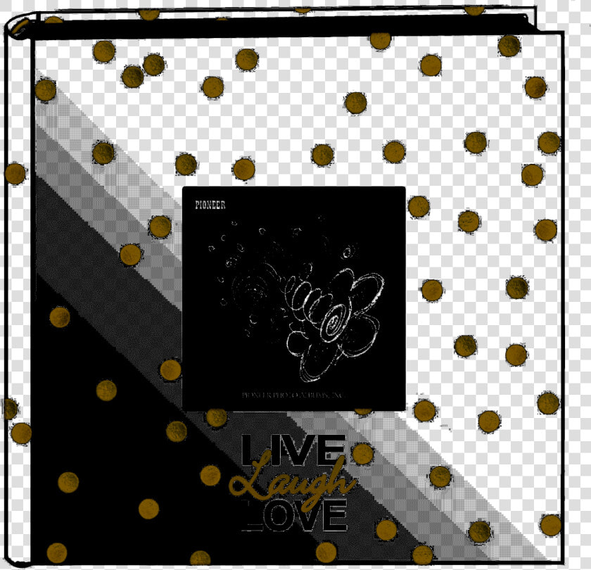 Pioneer Photo Albums Golden Dots Live Laugh Love 200   Polka Dot  HD Png DownloadTransparent PNG