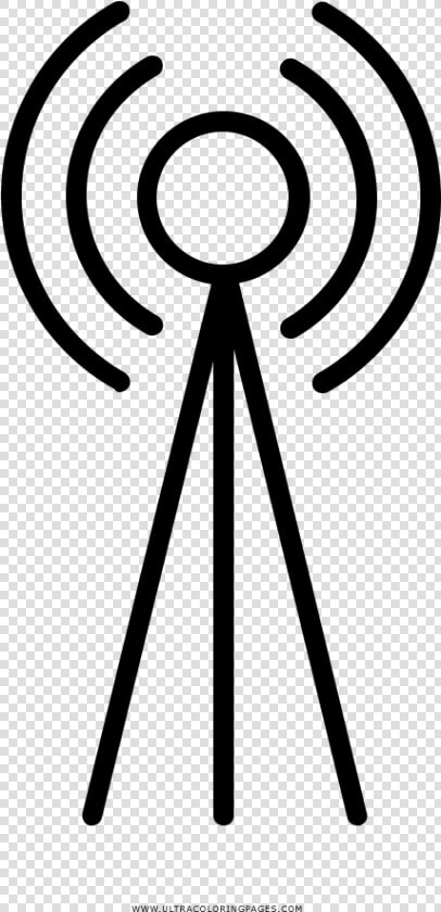 Radio Tower Coloring Page   Circle  HD Png DownloadTransparent PNG