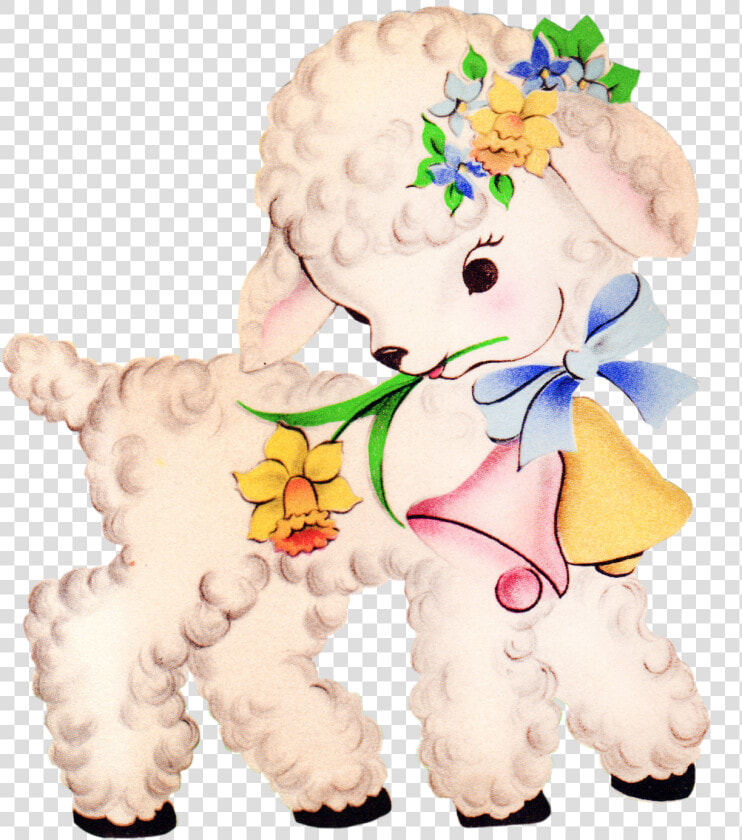 Free Vintage Baby Lamb Pretty Things For Clipart   Vintage Baby Lamb Clipart  HD Png DownloadTransparent PNG