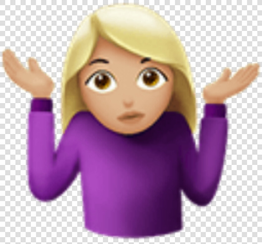  idk  idc  emoji  wtf  girl  iphone  imoji   Transparent Shoulder Shrug Emoji  HD Png DownloadTransparent PNG