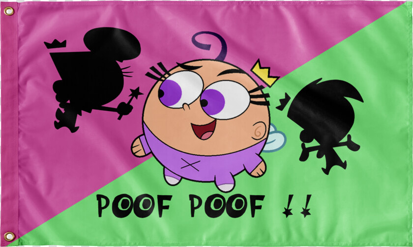 Poof Poof Flag   Cartoon  HD Png DownloadTransparent PNG