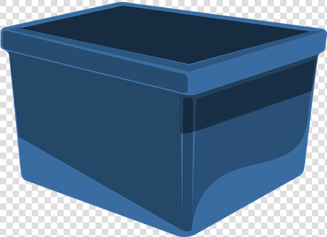 Box  Blue  Storage  Container  Shipping  Carton   Plastic Tote Clip Art  HD Png DownloadTransparent PNG