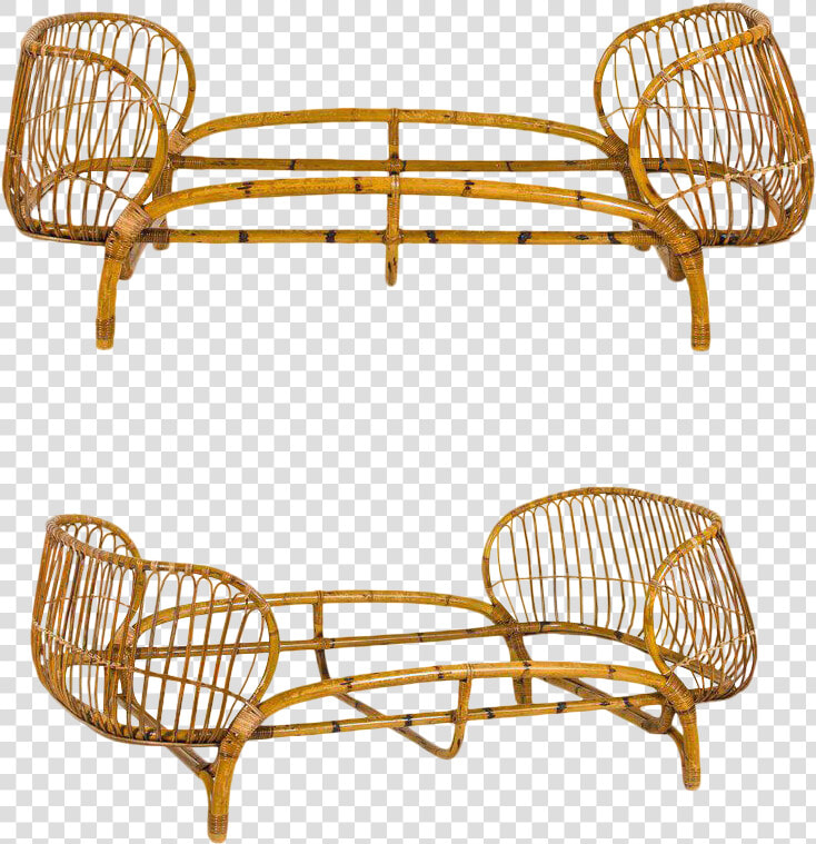 Vittorio Bonacina Pair Of Beds Bamboo Circa 1950 Italy   Bench  HD Png DownloadTransparent PNG