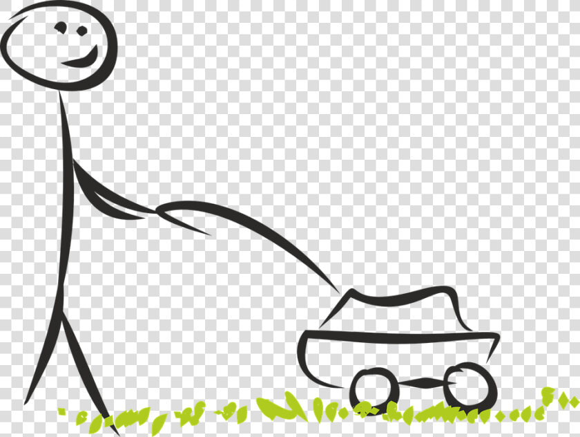 Lawn Mower  Mow  Image  Mowing  Grass  Ludek  Work   Stick Figure On A Lawnmower  HD Png DownloadTransparent PNG