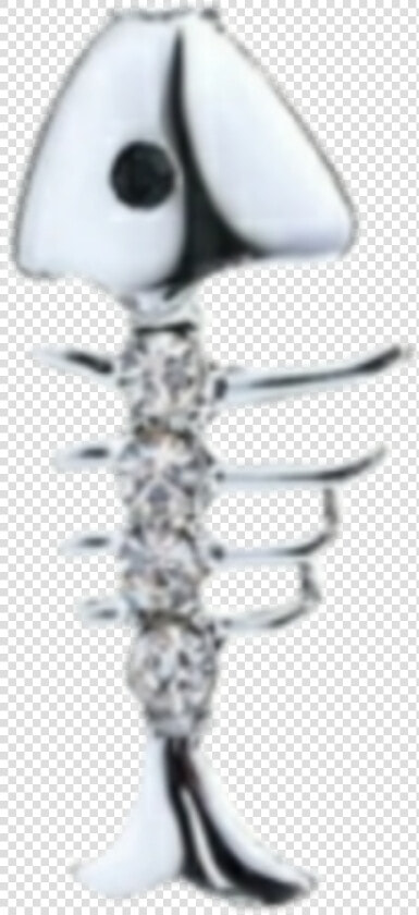  charm  fish  bones  catfood  jewelry  pandora  shiny   Silver  HD Png DownloadTransparent PNG