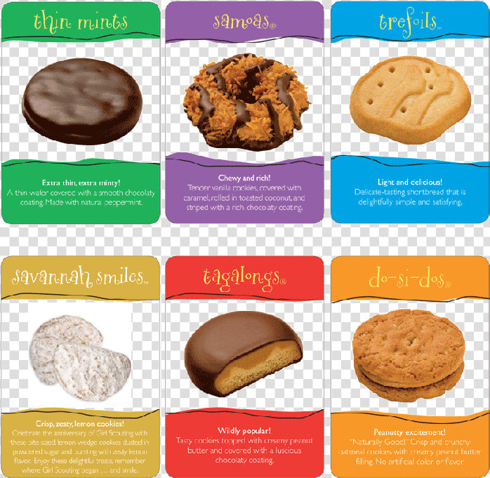 Girl Scout Cookies Flavors 2017  HD Png DownloadTransparent PNG