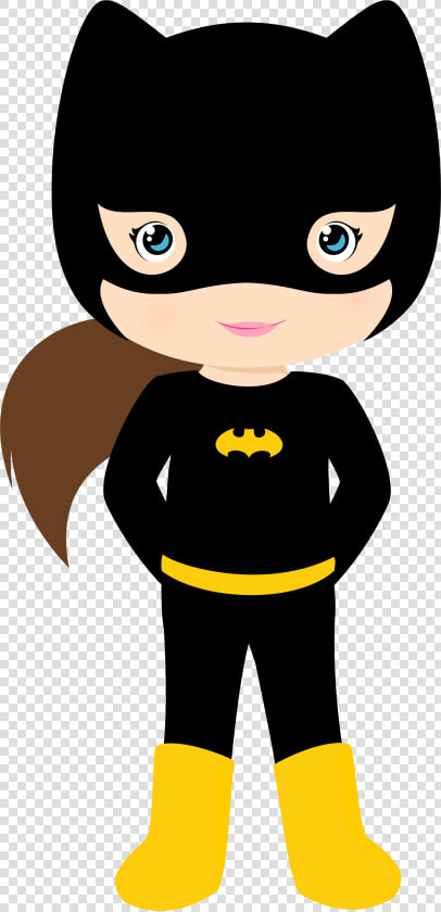 Characters Of Batman Kids Version Clip Art   Batgirl Clipart  HD Png DownloadTransparent PNG