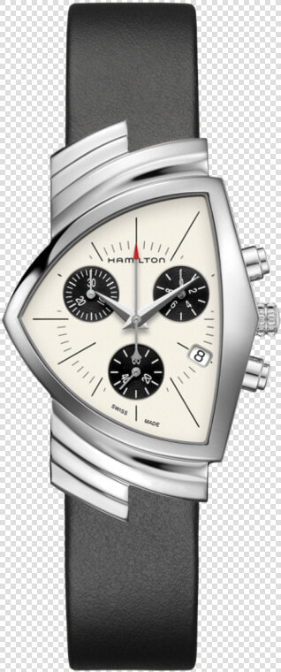 Hamilton Ventura Chronograph Quartz Watch With Cream   Hamilton Watches  HD Png DownloadTransparent PNG