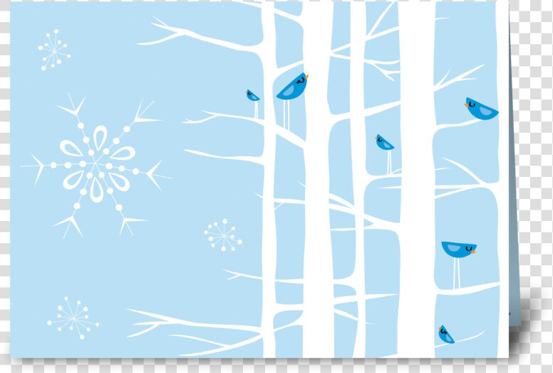 Winter Wonderland Trees Blue Greeting Card   Visual Arts  HD Png DownloadTransparent PNG