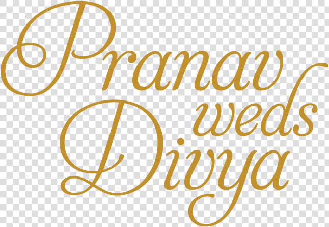 Pranav Weds Divya   Calligraphy  HD Png DownloadTransparent PNG