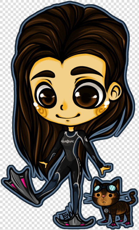 Nina The Diver  Cartoon   Nina Dobrev Cartoon  HD Png DownloadTransparent PNG