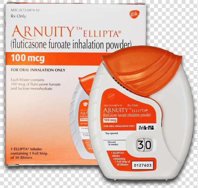 Arnuity Ellipta 100mcg Packaging Enlarged   Arnuity Ellipta 100 Mcg  HD Png DownloadTransparent PNG