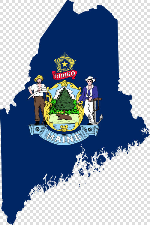 Picture   Maine State Flag Map  HD Png DownloadTransparent PNG