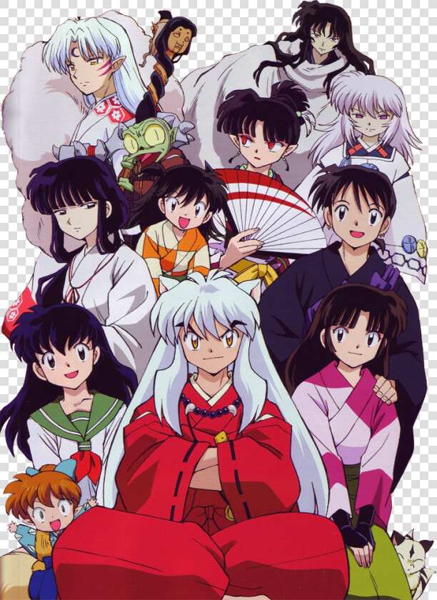 Inuyasha  Kagome  Shippo  Sango  Miroku  Kirara  Kikyo    Inuyasha Kagome Miroku Sango Shippo Kirara  HD Png DownloadTransparent PNG