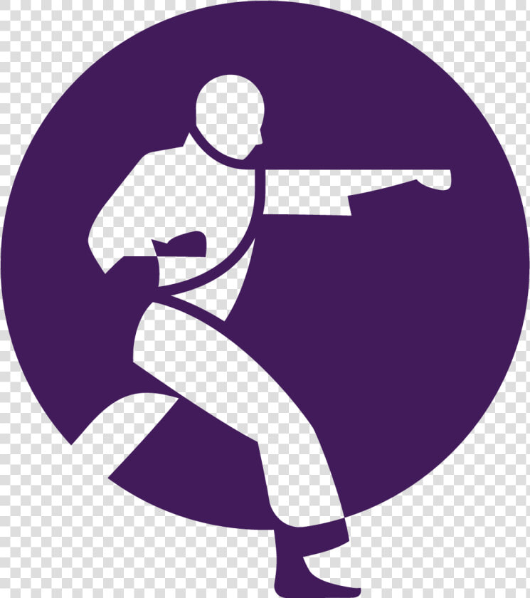 Silhouette Karate Large Bakupurple   Olympic Karate Symbol  HD Png DownloadTransparent PNG