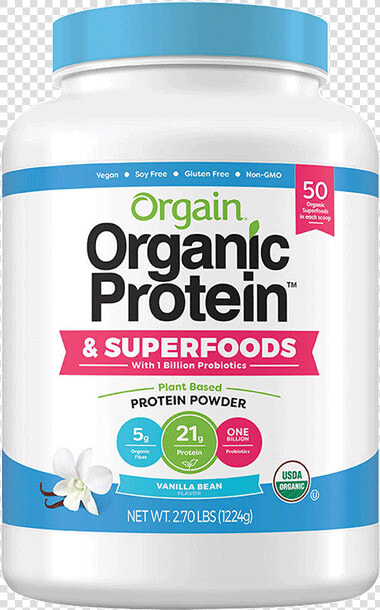 Powders   Orgain Protein Powder Superfoods  HD Png DownloadTransparent PNG