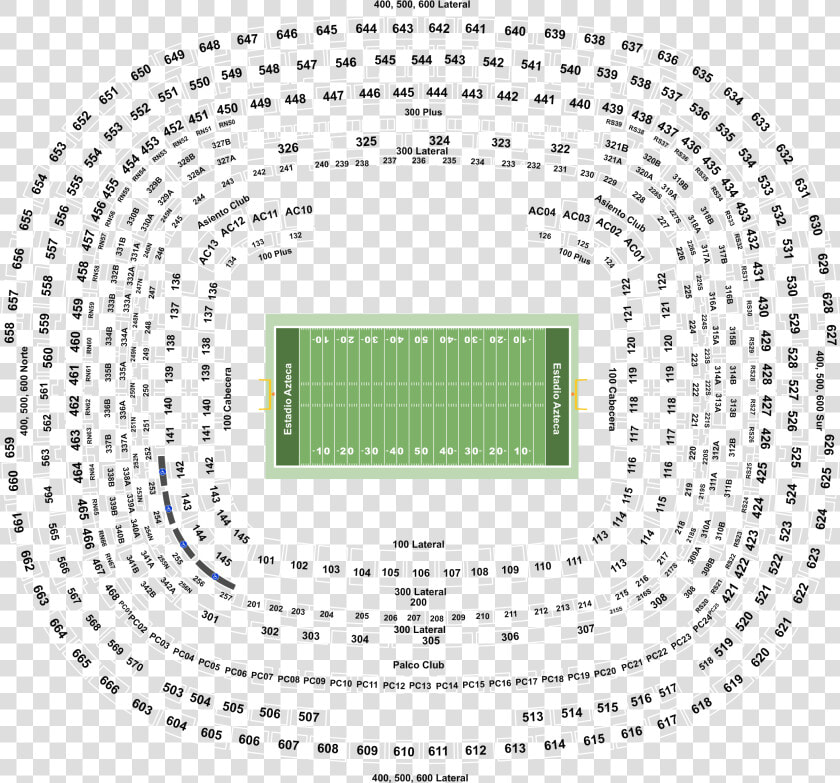 Mapa Estadio Azteca Chiefs Chargers  HD Png DownloadTransparent PNG