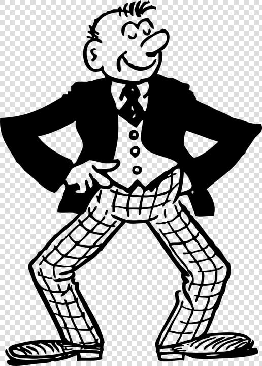 Man Guy Thin Slim Tie Funny Standing Bent   Grown Up Clip Art  HD Png DownloadTransparent PNG