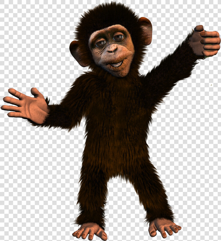 Cartoon Chimp   Png Download   Cartoon Chimp  Transparent PngTransparent PNG