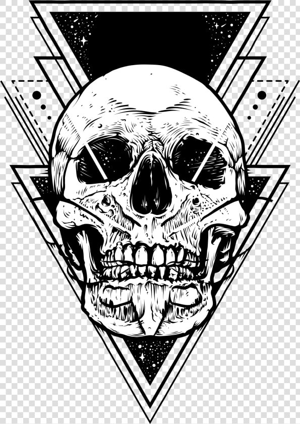 Transparent Tatto Png   Skull Geometric Tattoo Designs  Png DownloadTransparent PNG