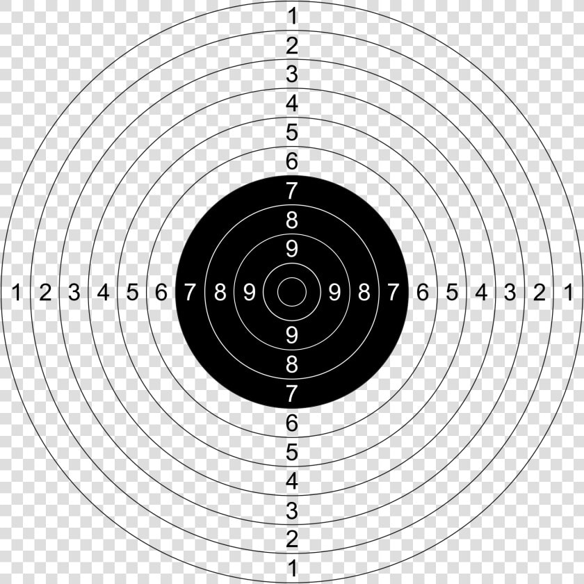 Issf 25 Meter Precision And 50 Meter Pistol Target   Shooting Target Png  Transparent PngTransparent PNG