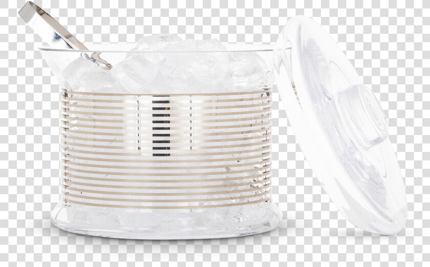 Tank Ice Bucket Platinum Stripe Tongs   Laundry Basket  HD Png DownloadTransparent PNG