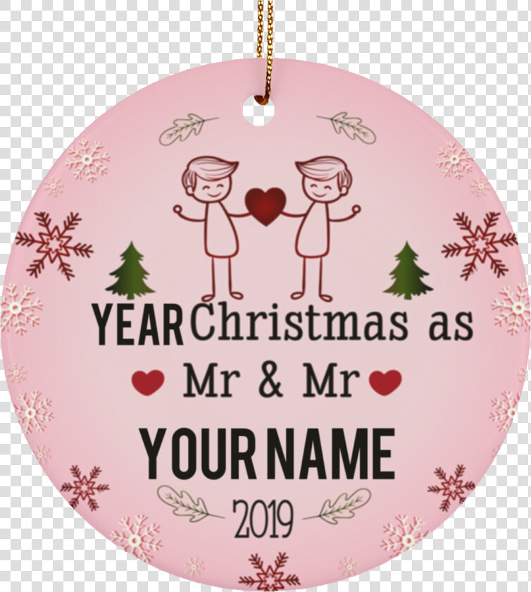 Personalized Lgbt Pride Mr And Mr Ceramic Circle Christmas   Quotes  HD Png DownloadTransparent PNG