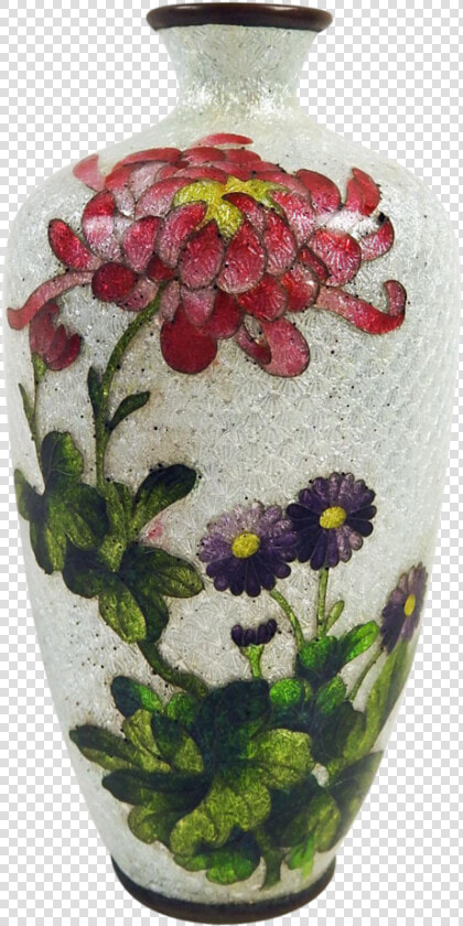 Japanese Ginbari Cloisonne Vintage Chrysanthemum Vase   Japanese Chrysanthemum Vase  HD Png DownloadTransparent PNG