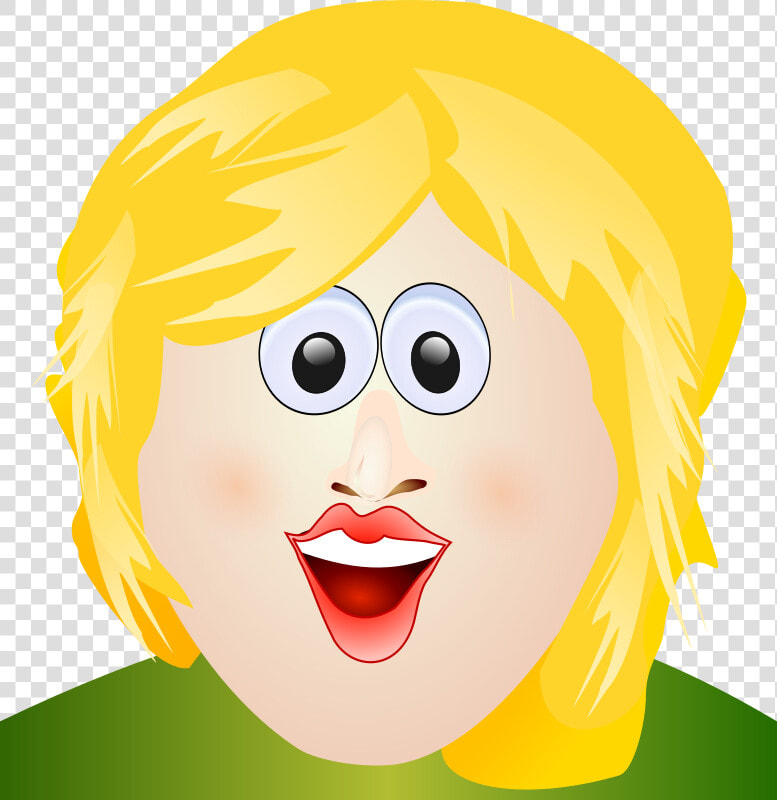 Smiles Blonde Face   Ugly Girl With Yellow Hair  HD Png DownloadTransparent PNG