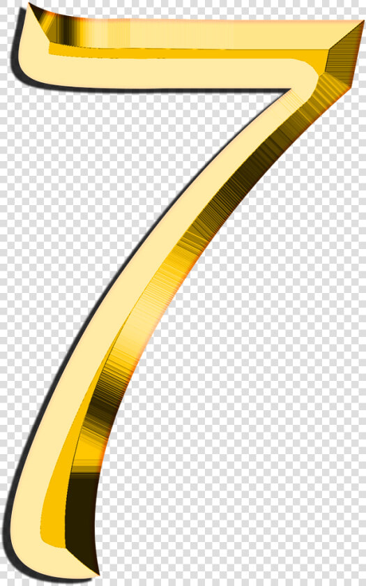 Golden Number Transparent Stickpng   Gold Number 7 Png  Png DownloadTransparent PNG