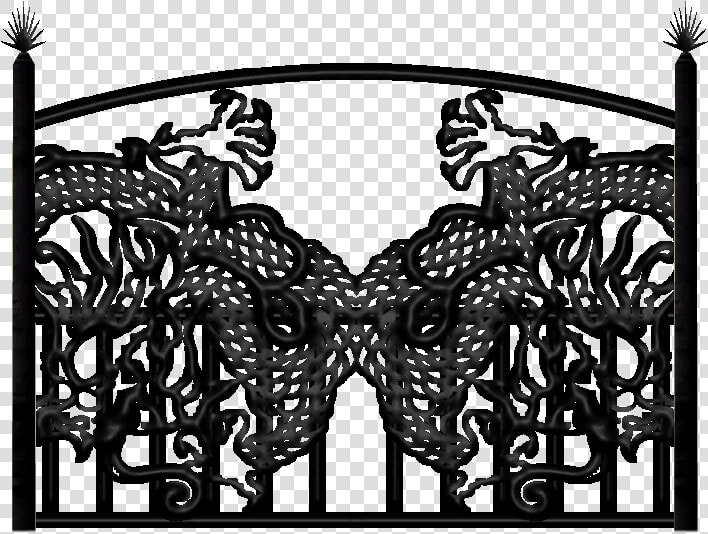 Dragon Wrought Iron Fence  HD Png DownloadTransparent PNG