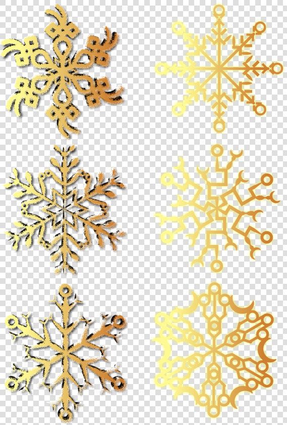 Transparent Gold Snowflakes Png   Motif  Png DownloadTransparent PNG