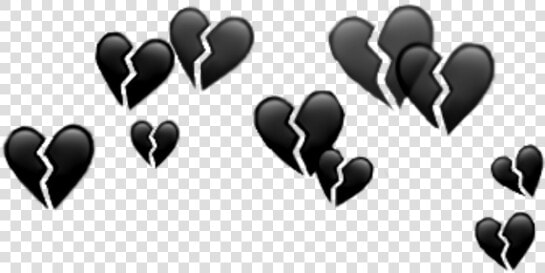 My Heart Crown Emoji Edit 🖤💔   Broken Heart Emoji Transparent  HD Png DownloadTransparent PNG