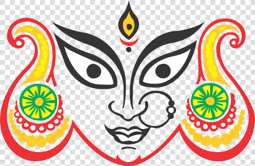 Durga Maa Face Png   Durga Maa Face Drawing  Transparent PngTransparent PNG