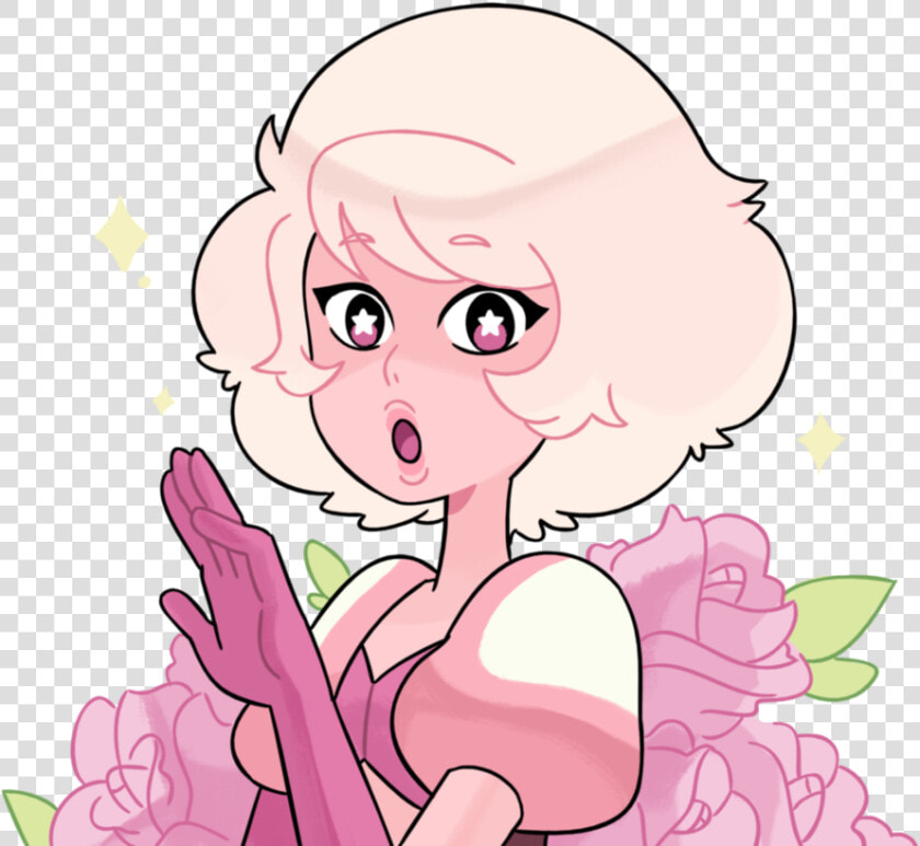 Face Hair Pink Flower Clothing Woman Nose Facial Expression   Pink Diamond Steven Universe Cute  HD Png DownloadTransparent PNG