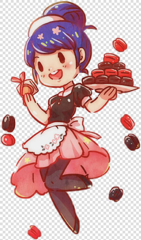  maid  miraculous  ladybug  macaron  marinette  cute  HD Png DownloadTransparent PNG